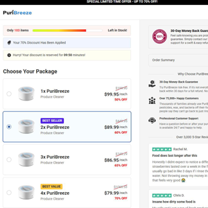 PuriBreeze Produce Cleaner - DTC [INTL] (Social,Banner,Native,Push,SEO,Search,Brand Bidding) - CPA