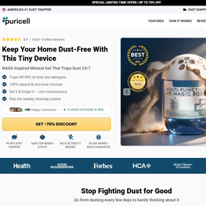 PuriCell Dust Trapper - Product Page [INTL] (Social,Banner,Native,Push,SEO,Search,Brand Bidding) - CPA