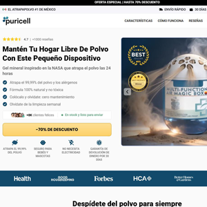 PuriCell Dust Trapper [LATAM] (Social,Banner,Native,Push,SEO,Search,Brand Bidding) - CPA 