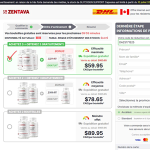 Zentava Glycogen Control French [CA] (Banner,Native,Social,Search,SEO,PPC,Push,Brand Bidding,Shopping) - CPA