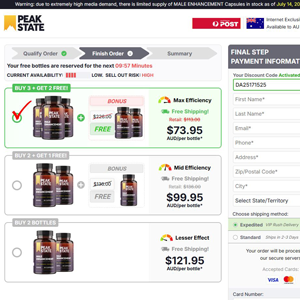 ! HOT - Peak State Male Enhancement Capsules [AU] (Banner,Native,Social,Search,SEO,PPC,Push,Brand Bidding,Shopping) - CPA