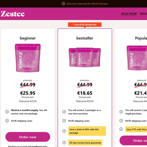 Zestee Hydration System - DTC [Multi-GEO] (Social,Banner,Native,Push,SEO,Search,Brand Bidding) - CPA