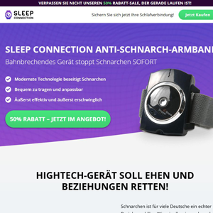 Sleep Conn Anti Snore Wristbrand [DE] (Social,Banner,Native,Push,SEO,Search,Brand Bidding) - CPA 