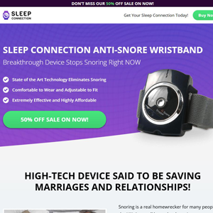 Sleep Conn Anti Snore Wristbrand [UK] (Social,Banner,Native,Push,SEO,Search,Brand Bidding) - CPA 