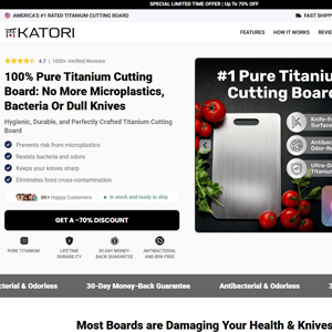 ! SPOTLIGHT - Katori Titanium Cutting Board - Product Page [INTL] (Social,Banner,Native,Push,SEO,Search,Brand Bidding) - CPA