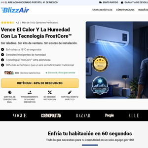 BlizzAir Portable AC [LATAM] (Social,Banner,Native,Push,SEO,Search,Brand Bidding) - CPA