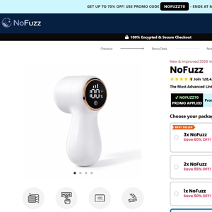 NoFuzz Lint Remover - DTC [US,DE,AT,FR] (Social,Banner,Native,Push,SEO,Search,Brand Bidding) - CPA