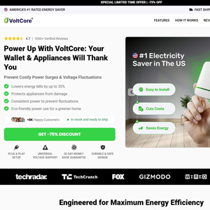 VoltCore Energy Saver - Product Page [INTL] (Social,Banner,Native,Push,SEO,Search,Brand Bidding) - CPA