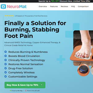 NeuroMat EMS Massage - Product Page [US,UK,AU,DE,AT,FR,IT,ES,IE] (Social,Banner,Native,Push,SEO,Search,Brand Bidding) - CPA