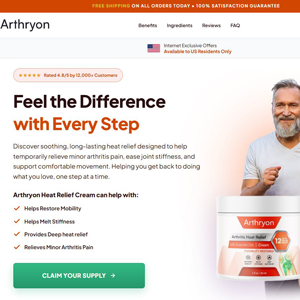 EXCLUSIVE Page - Arthryon Heat Relief Cream [US,UK,AU,CA,NZ] (Banner,Native,Social,Search,SEO,PPC,Push,Brand Bidding,Shopping) - CPA