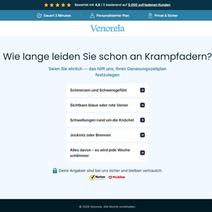 Venorela Varicose Veins - Quiz LP [Multi-GEO] (Banner,Native,Social,Search,SEO,Brand Bidding) - CPA 