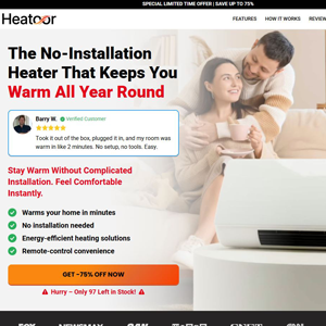 Heatoor Portable Heater - Product Page [INTL] (Social,Banner,Native,Push,SEO,Search,Brand Bidding) - CPA 