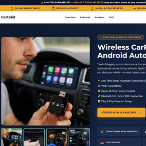 Cartekit CarPlay Adapter [INTL] (Social,Banner,Native,Push,SEO,Search,Brand Bidding) - CPA 