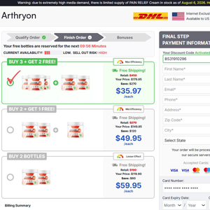 Arthryon Heat Relief Cream - DTC [Multi-GEO] (Banner,Native,Social,Search,SEO,PPC,Push,Brand Bidding,Shopping) - CPA