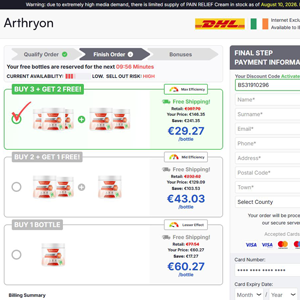 Arthryon Heat Relief Cream [IE] (Banner,Native,Social,Search,SEO,PPC,Push,Brand Bidding,Shopping) - CPA