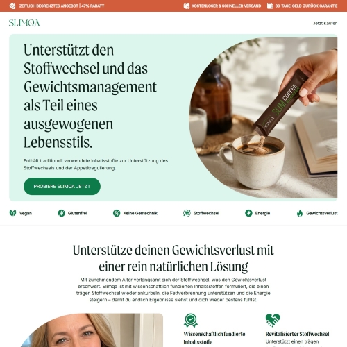 Slimqa Slim Coffee Booster Diet - Product Page [Multi-GEO] (Banner,Native,Social,Search,SEO,Brand Bidding) - CPA