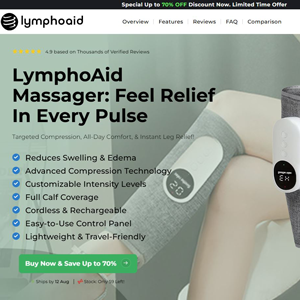 LymphoAid Massager [US] (Social,Banner,Native,Push,SEO,Search,Brand Bidding) - CPA