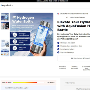 AquaFusion Hydrogen Bottle - DTC [INTL] (Social,Banner,Native,Push,SEO,Search,Brand Bidding) - CPA 