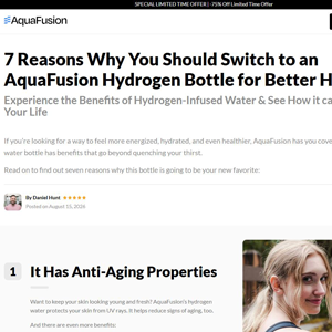 AquaFusion Hydrogen Bottle - Advertorial [INTL] (Social,Banner,Native,Push,SEO,Search,Brand Bidding) - CPA