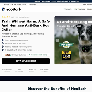 ! HOT - NooBark Anti-Bark Collar - Product Page [INTL] (Social,Banner,Native,Push,SEO,Search,Brand Bidding) - CPA