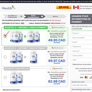 GlucoLife+ Blood Pressure French [CA] (Banner,Native,Social,Search,SEO,PPC,Push,Brand Bidding,Shopping) - CPA