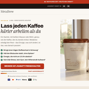 Metabrew Coffee - Product Page [Multi-GEO] (Social,Banner,Native,Push,SEO,Search,Brand Bidding) - CPA