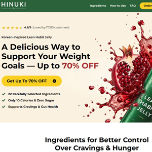 Hinuki Lean Habit Jelly Sticks [US] (Banner,Native,Social,Search,SEO) - CPA {No BrandBidding}