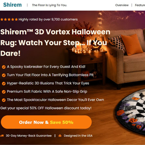 Shirem 3D Vortex Halloween Rug [INTL] (Social,Banner,Native,Push,SEO,Search,Brand Bidding) - CPA