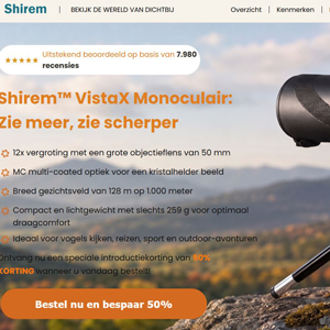 Shirem VistaX Monocular - Product Page [Multi-GEO] (Social,Banner,Native,Push,SEO,Search,Brand Bidding) - CPA