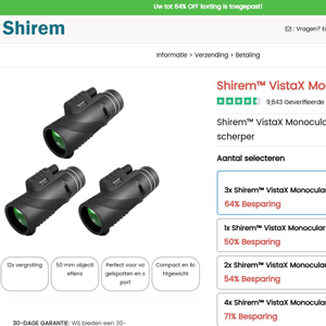 Shirem VistaX Monocular - DTC [Multi-GEO] (Social,Banner,Native,Push,SEO,Search,Brand Bidding) - CPA