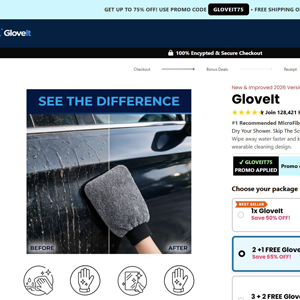 GloveIt MicroFiber Cloth - DTC [US,UK,DE,AT] (Social,Banner,Native,Push,SEO,Search,Brand Bidding) - CPA