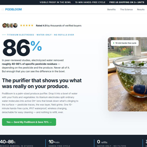 PodBloom Produce Cleaner [UK] (Social,Banner,Native,Push,SEO,Search,Brand Bidding) - CPA