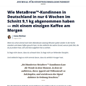 Metabrew Coffee - Advertorial [Multi-GEO] (Social,Banner,Native,Push,SEO,Search,Brand Bidding) - CPA