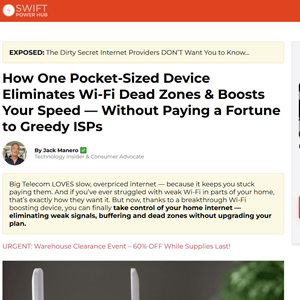 Swift Power Hub Wifi-Repeater 2.0 [US,PH] (Social,Banner,Native,Push,SEO,Search,Brand Bidding)-CPA