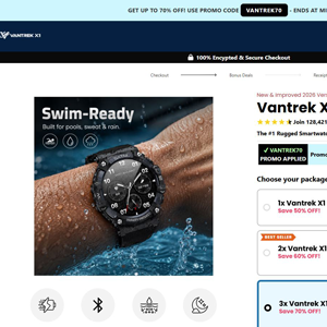 Vantrek X1 Smartwatch - DTC [US,UK,DE,AT,AU] (Social,Banner,Native,Push,SEO,Search,Brand Bidding) - CPA