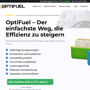 Optifuel Energy Saver - Product Page [DE,IT,IE,ES] (Social,Banner,Native,Push,SEO,Search,Brand Bidding) - CPA