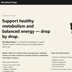 Gluco Reset Drops [US] (Native,Social,SEO,Search,Banner) - CPA {No BrandBidding}
