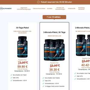 Alphanerv Nerve Support V4 - DTC [Multi-GEO] (Social,Banner,Native,Push,SEO,Search) - CPA {No BrandBidding}