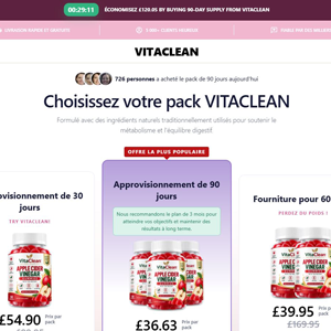 VitaClean Diet - DTC [GB,IE] (Social,Banner,Native,Push,SEO,Search,Brand Bidding) - CPA   