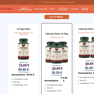 Hypotonia Blood Pressure V4 - DTC [Multi-GEO] (Social,Banner,Native,Push,SEO,Search) - CPA {No BrandBidding}