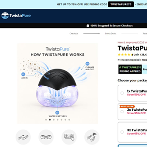 TwistaPure Air Purifier - DTC [US,UK,AU] (Social,Banner,Native,Push,SEO,Search,Brand Bidding) - CPA