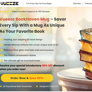 Vueeze BookHaven Mug [US] (Social,Banner,Native,Push,SEO,Search,Brand Bidding) - CPA