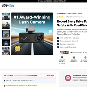 RoadVision Dash Cam - DTC [INTL] (Social,Banner,Native,Push,SEO,Search,Brand Bidding) - CPA 