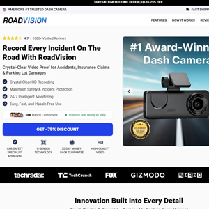 RoadVision Dash Cam - Product Page [INTL] (Social,Banner,Native,Push,SEO,Search,Brand Bidding) - CPA