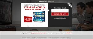 Netflix - Chance to Win 1 Year - Sweepstakes [US] - CPA {All Days All Domains}