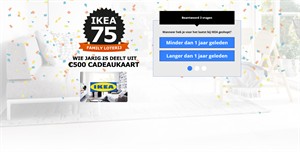 IKEA 75 years 500 gift cards [NL] - CPA {All Days  All Domains}