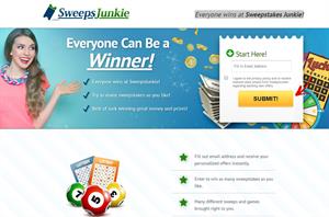 Sweeps Junkie [US] (Email,Social,Banner,PPC,Native,Push,SEO,Search) - CPL